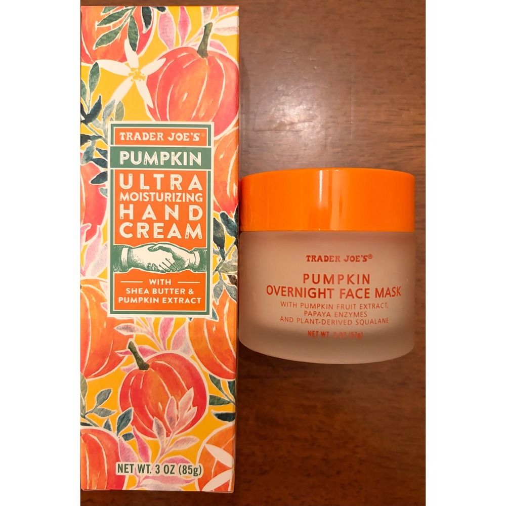 Trader Joe's Pumpkin Ultra Moisturizing Hand Cream & Overnight Face Mask Set
